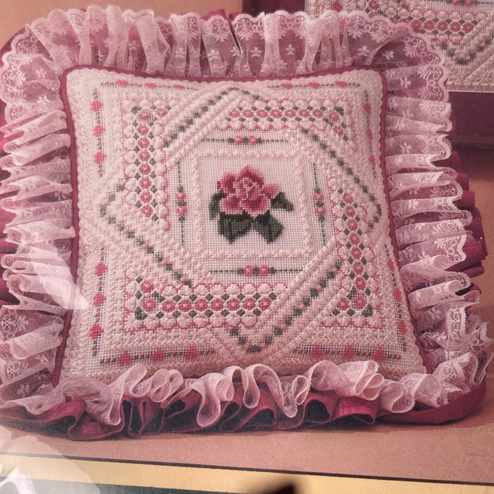 1983 Sunset needlepoint pillow or frame ready kit. 16 x‎ 16.